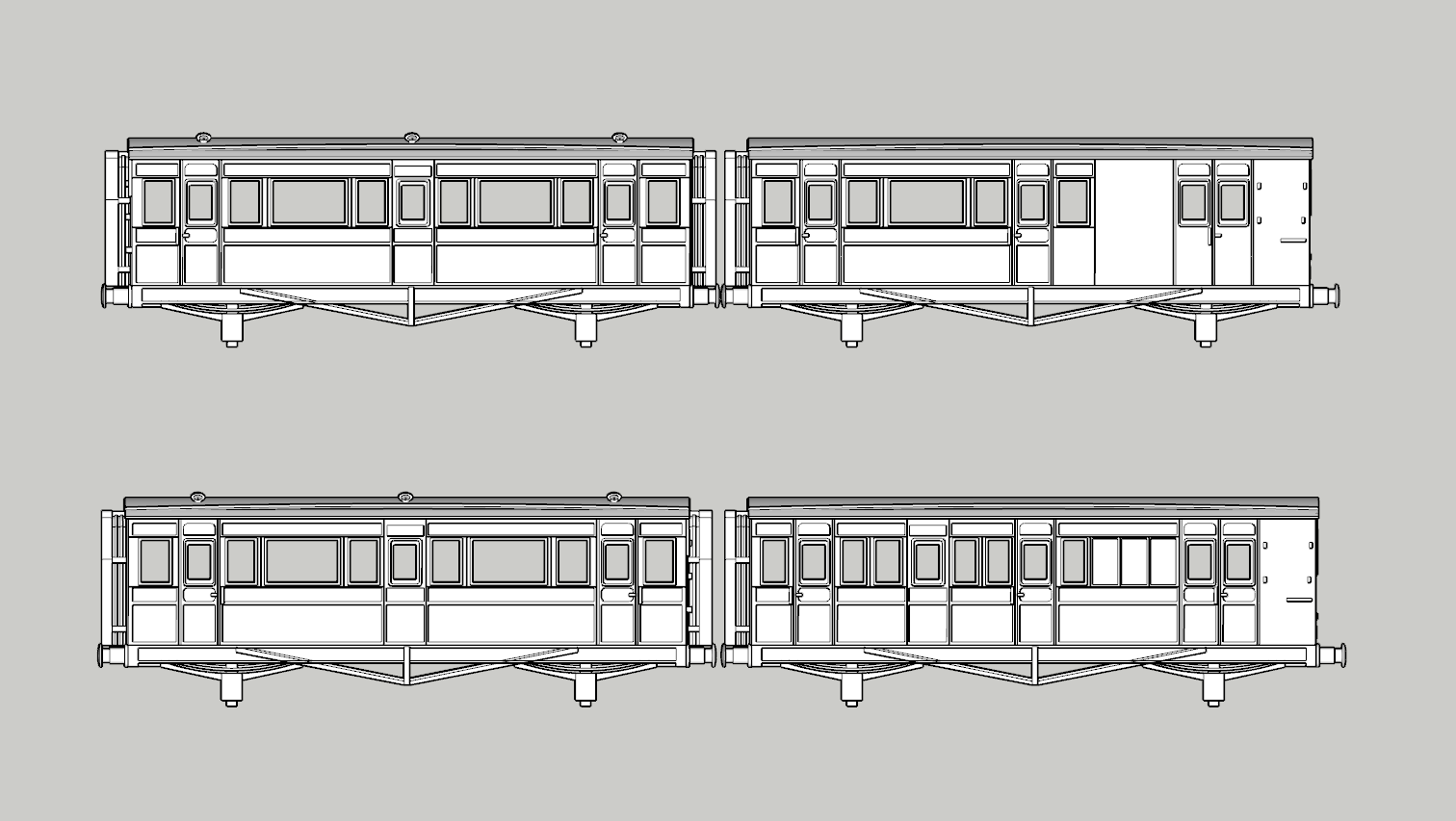 (image for) ex-LCDR Railmotor Coach Double Pack Bundle
